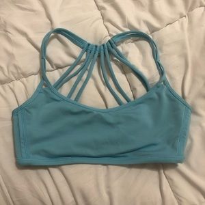lululemon lighten up bra turquoise teal blue 6
